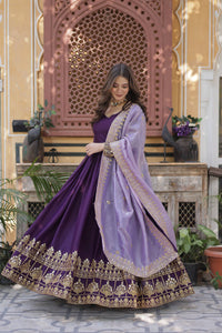 Purple gergette gown