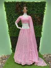 Baby pink sequins embroidered Lehenga