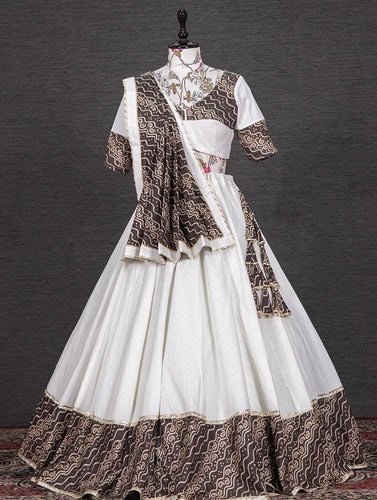 Bandhani and foil printed readymade chaniya choli