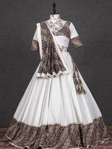 Bandhani and foil printed readymade chaniya choli