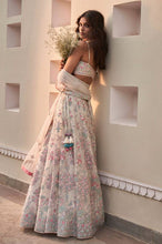 Classy pale yellow floral Lehenga