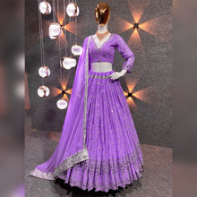 Serena - orchid purple sequinnned Lehenga