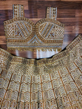 Mom and daughter sets - Copper silk wedding Lehenga