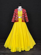 Yellow Lehenga with embroidered jacket - readymade