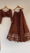 Chocolate Lehenga with long sleeves possible