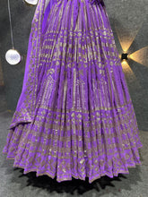 Stunning orchid purple and gold sequins Lehenga