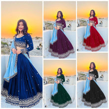 Bridesmaids - Lehengas with sky blue dupatta - colours available