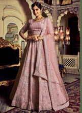 Oreya collection - Soft pink diamonte Lehenga