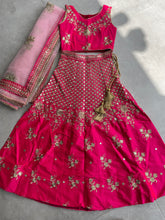 Mom and daughter sets - attractive rani pink silk Lehenga