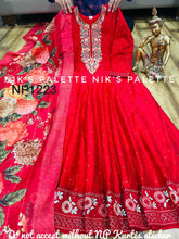 Niks collection - red silk gown (also plus size)