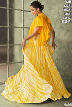 Haldi ceremony - yellow and white Indo western style Lehenga
