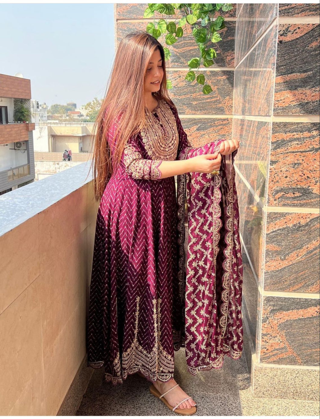 Flowy anarkalis in cotton silk