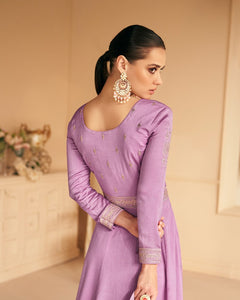 Fusion in fashion suits! silk anarkalis