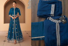 Janisha - gorgeous blue anarkali trouser style