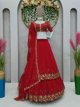 Two layer red Lehenga - stunning flow!