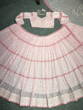 Baby pink needle work Lehenga