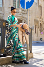 Ready for Ascot? Printed soft satin crepe sarees