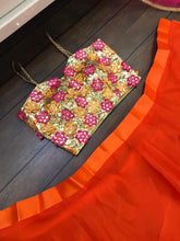 Orange and pink sangeet night Lehenga