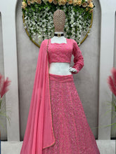 Barbie pink lucknowi Lehenga