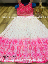 Niks collection - pink and white silk Lehenga