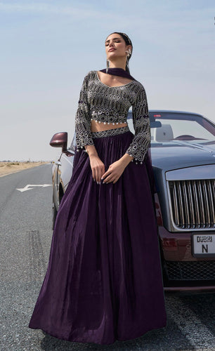 Boutique collection - purple simple and elegant Lehenga readymade