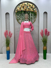 Barbie pink lucknowi Lehenga