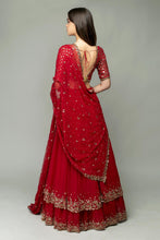 Two layer red Lehenga - stunning flow!