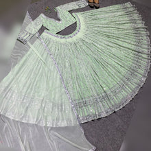 Serena - mint green sequinnned Lehenga
