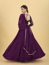 Wine Akshu Lehenga - good for plus size too