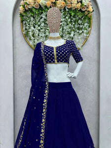 Two layer blue Lehenga - stunning flow!