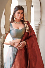 Sky blue Traditional silk Lehenga in its simplest form
