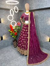 Swati Manish inspired wine sequins Lehenga