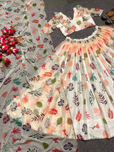 Off white digital print readymade Lehenga