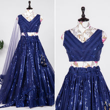 Blue sparkle Lehenga (stitched skirt)