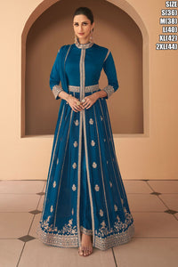 Janisha - gorgeous blue anarkali trouser style