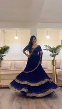 Two layer blue Lehenga - stunning flow!