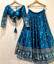 Royal Blue silk Lehenga