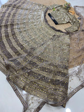 Sabyasachi inspired glitter ombré effect Lehenga with sabyasachi inspired belt