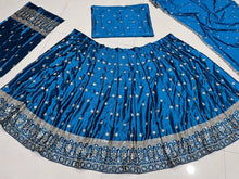 Royal Blue silk Lehenga