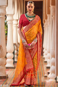 Classic saree - georgette bandhani saree