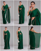 Swarovski diamond work saree with Swarovski belt