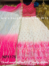 Niks collection - pink and white silk Lehenga