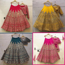 Partywear silk Lehenga available in 4 colours