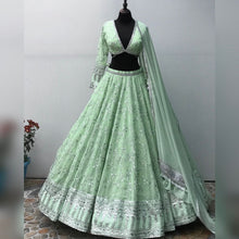 Serena - mint green sequinnned Lehenga