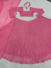 Barbie pink lucknowi Lehenga