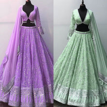 Serena - orchid purple sequinnned Lehenga