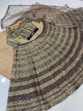 Sabyasachi inspired glitter ombré effect Lehenga with sabyasachi inspired belt