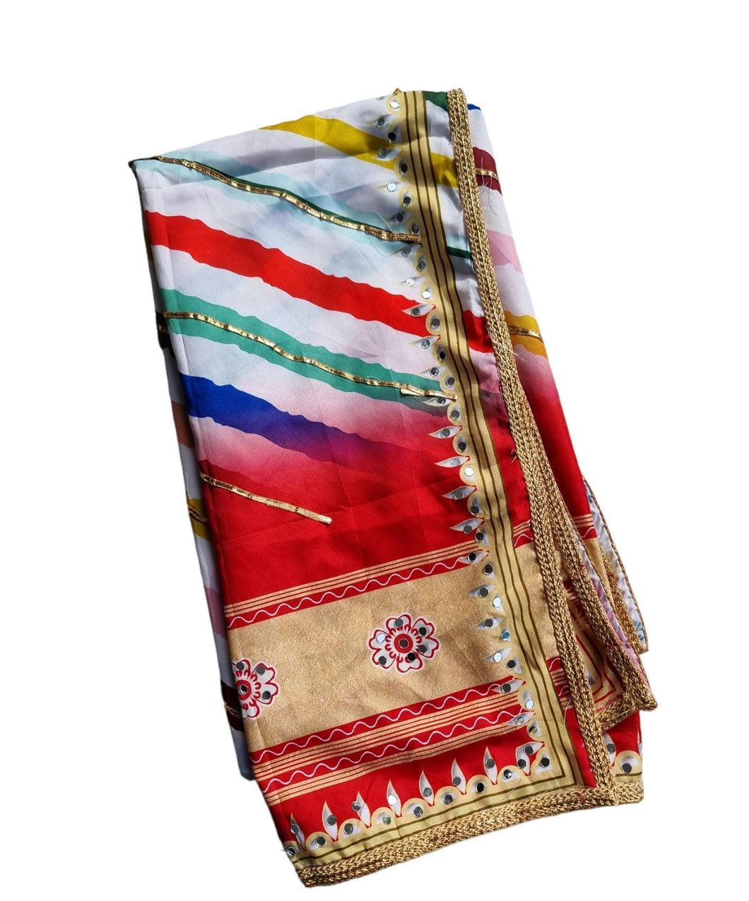 Striped colourful dupatta