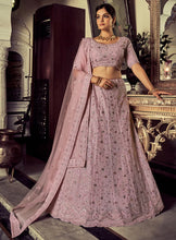 Oreya collection - Dusty pink floral embellished Lehenga