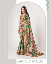 Florini collection - a shade of green floral saree